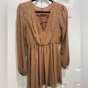 BCBGeneration Brown Star Mini Dress